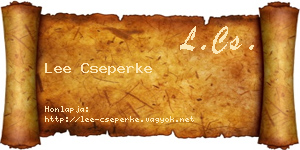 Lee Cseperke névjegykártya